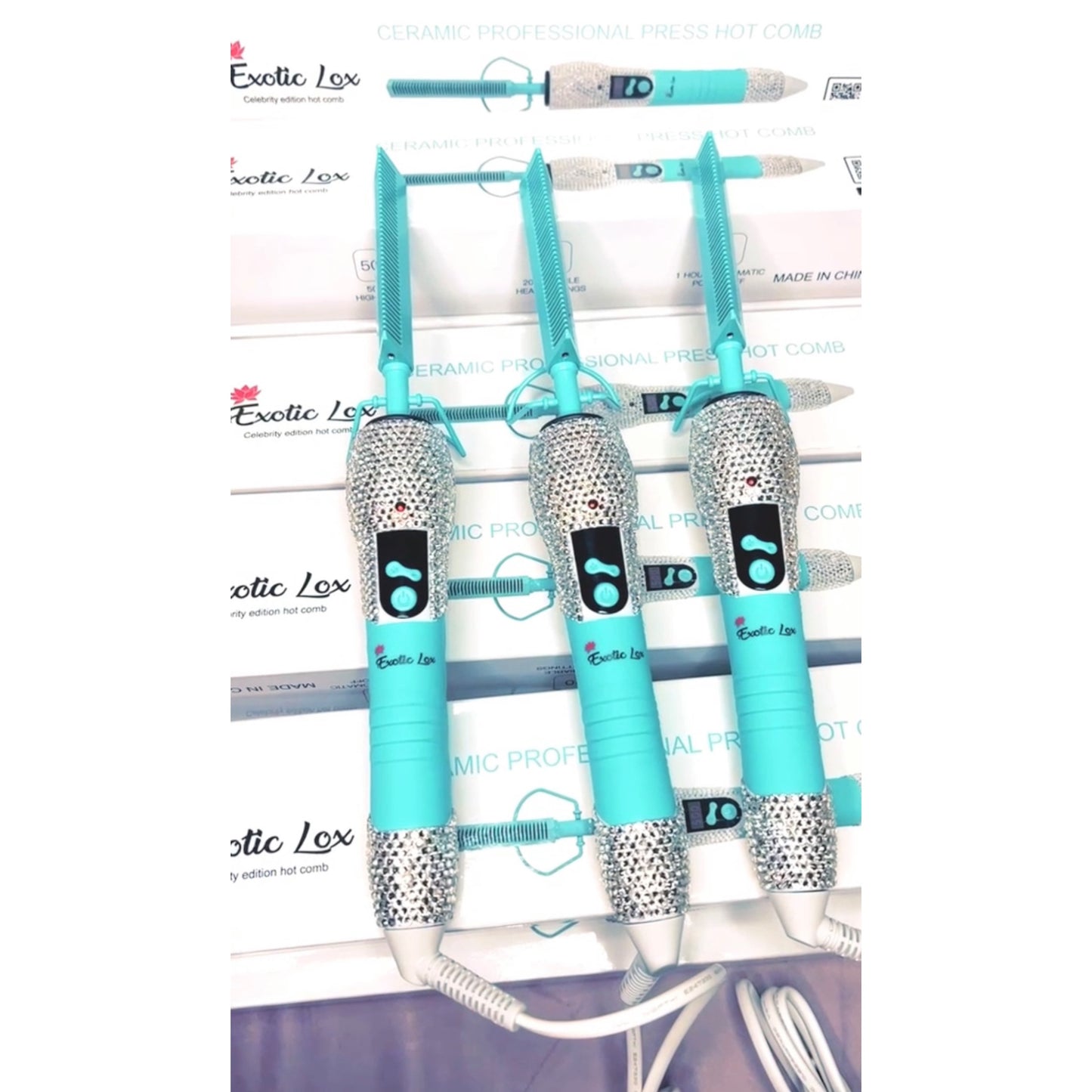 Bling Hot Comb Teal
